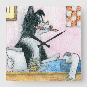 Horloge Carrée Comptable des bordures