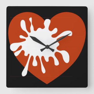 Horloge Carrée Conception Africaine D'Un Mur Moderne De L'Amour R