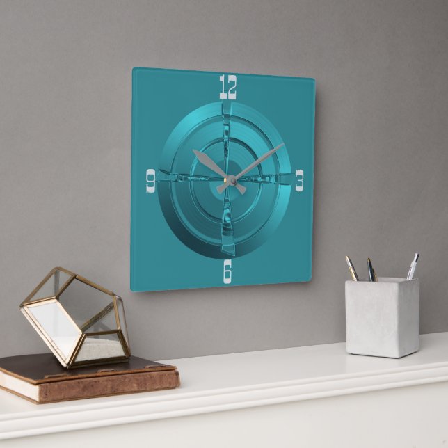Horloge Carrée Conception de l'espace atmosphérique dans une horl (Bureau)