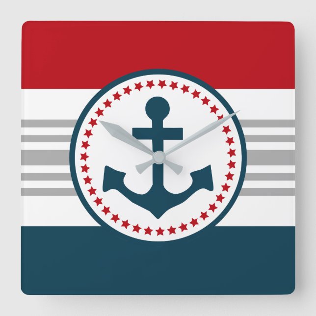 Horloge Carrée Conception marine (Recto)
