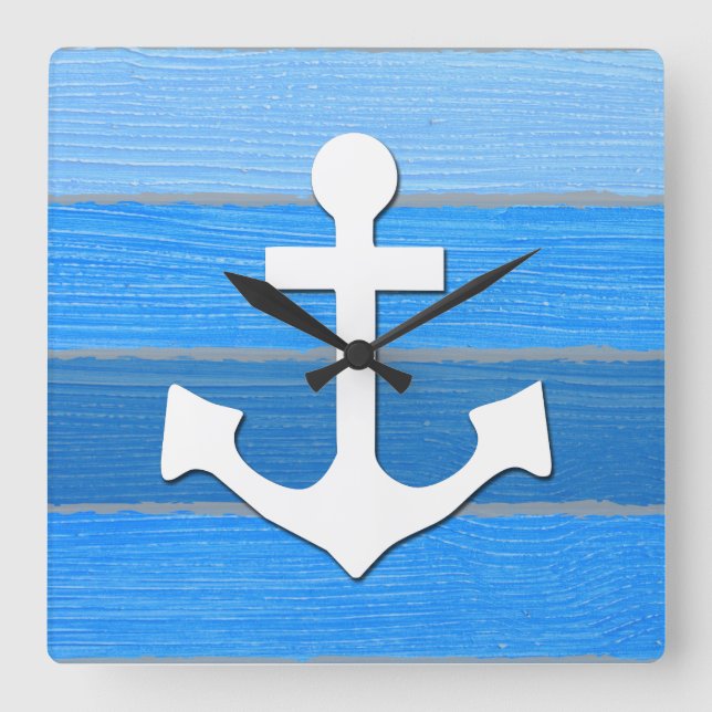 Horloge Carrée Conception orientée nautique (Recto)