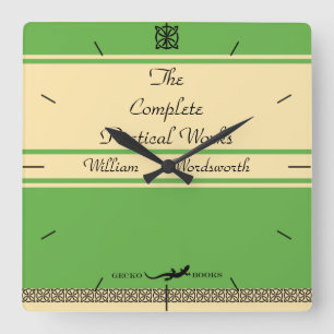 Horloge Carrée Concevez votre propre couverture de livre rétro Ti