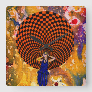 Horloge Carrée Confusion par Michael Moffa