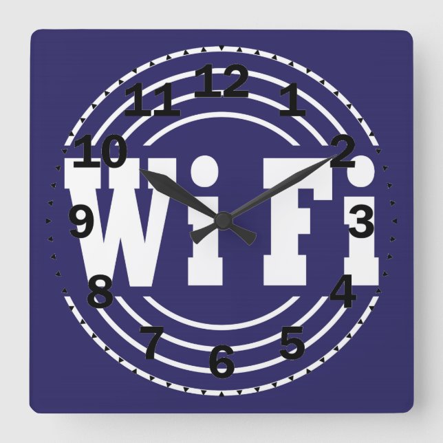 Horloge Carrée connexion wifi (Recto)