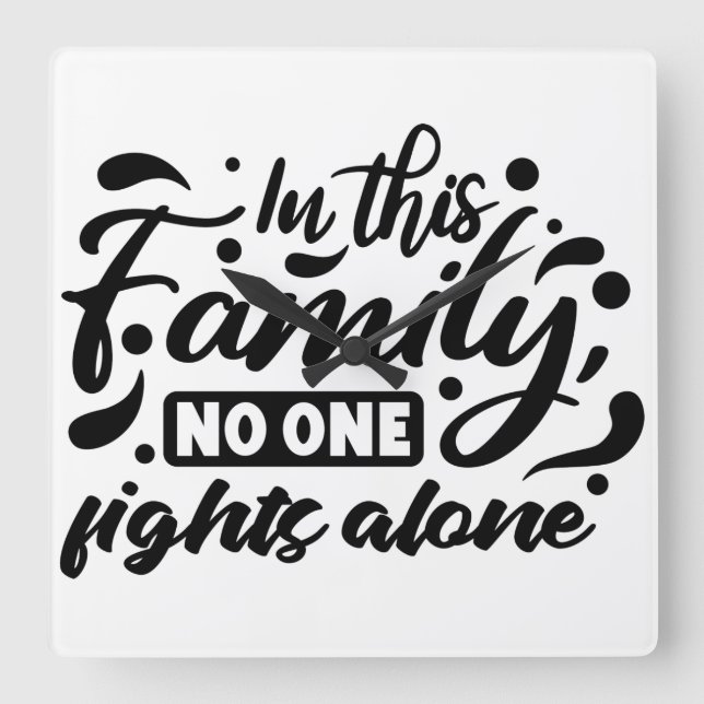 Horloge Carrée Conserver ou créer votre propre : -) 24h/24 (Recto)