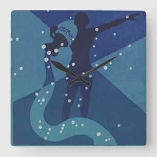 Horloge Carrée Constellation du Verseau, Astrologie du Zodiaque V