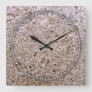 Horloge Carrée Construction OSB style contreplaqué