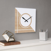 Contemporain Bloc Cercles Rayures Sur Bois Faux