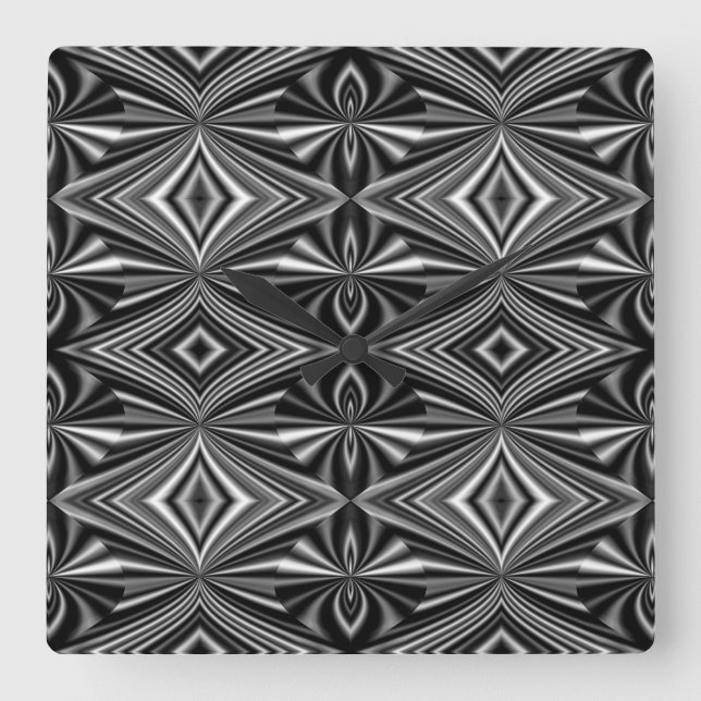 Horloge Carrée Contemporary Abstract Design (Recto)