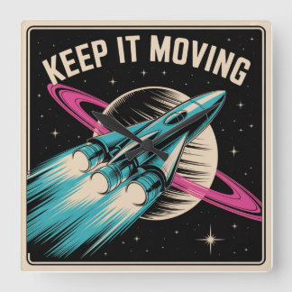 Horloge Carrée Continuez d'avancer