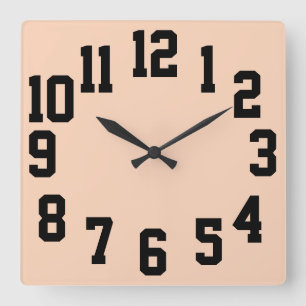 Horloge Carrée Contraste élevé, grands nombres, facile à lire