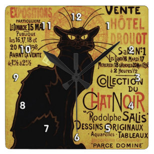 Horloges Chat Vintage Murales Zazzle Fr