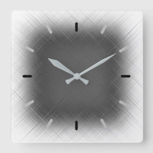 Horloge Carrée COOL Abstrait Noir et Blanc