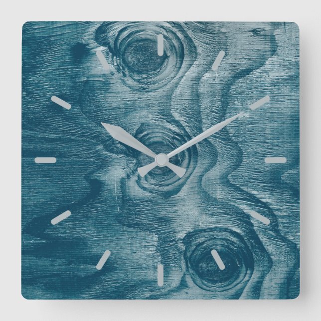 Horloge Carrée Cool Peint Grain Grain Knot Texture (Recto)