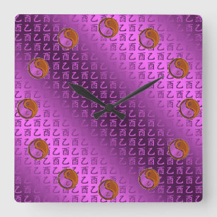 Horloge Carrée Coq de Bois