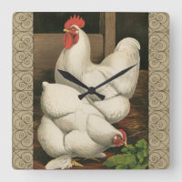 Coq & Hen à l'extérieur Hen House avec frontière b