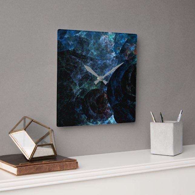 Horloge Carrée Coque Abstrait Opal Bleu pour RAZR (Bureau)