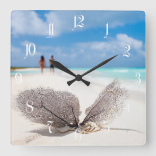 Horloge Carrée Coral branch