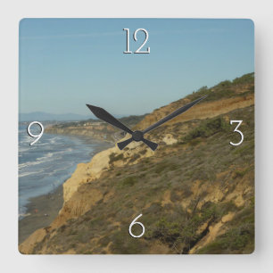 Horloge Carrée Côte Californie Paysage de voyage Pittoresque