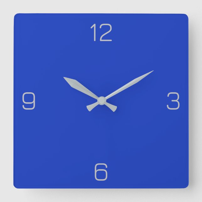 Horloge Carrée Couleur Cobalt Blue 1338BE, avec option Ajouter un (Recto)