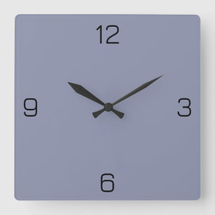 Horloge Carrée Couleur Cool Grey 8C92AC - Option pour ajouter un