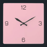 Horloge Carrée Couleur FFC0CB rose - Option pour ajouter un nom<br><div class="desc">Une image PNG pleine échelle basée sur le code HEX (triplet hexadécimal à six chiffres) montré. Utilisez ce code pour mélanger, mettre en correspondance et customiser tout autre élément pour l'accompagner ou pour l'ajouter à d'autres collections. Les codes hexadécimaux peuvent être utilisés pour customiser la plupart des couleurs de texte...</div>
