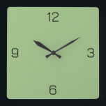 Horloge Carrée Couleur Light Sage Green 9DC183 - Option pour ajou<br><div class="desc">Ajoutez un nom, des initiales ou du texte, ou gardez la couleur seule. La couleur correspond à d'autres éléments du magasin en fonction du nom et du code HEX (triplet hexadécimal à six chiffres) qui s'affiche. Utilisez ce code pour mélanger, mettre en correspondance et customiser tout autre élément pour l'accompagner...</div>