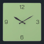 Horloge Carrée Couleur Light Sage Green 9DC183 - Option pour ajou<br><div class="desc">Ajoutez un nom, des initiales ou du texte, ou gardez la couleur seule. La couleur correspond à d'autres éléments du magasin en fonction du nom et du code HEX (triplet hexadécimal à six chiffres) qui s'affiche. Utilisez ce code pour mélanger, mettre en correspondance et customiser tout autre élément pour l'accompagner...</div>
