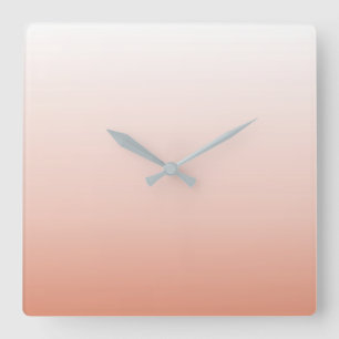Horloge Carrée couleur pastel printanier rose pâle