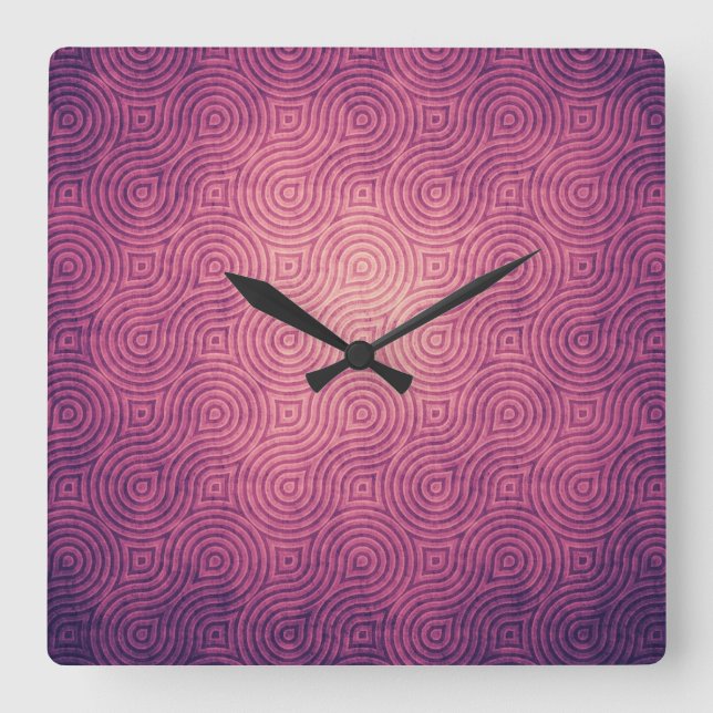Horloge Carrée Couleurs des styles classiques (Recto)