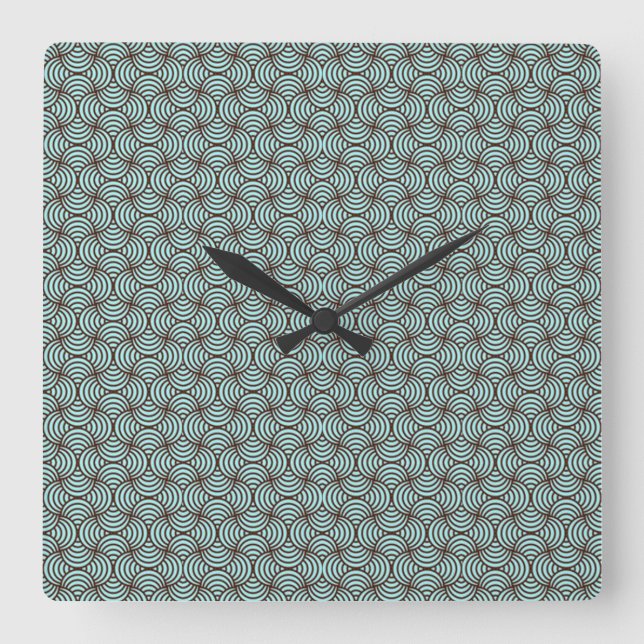 Horloge Carrée Couleurs des styles classiques (Recto)