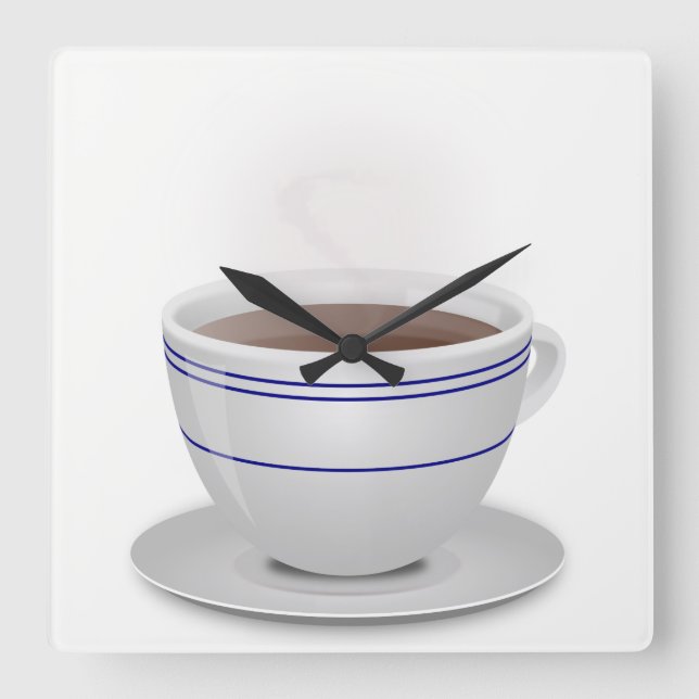 Horloge Carrée Coupe de Coffee (Recto)