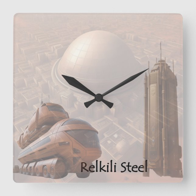 Horloge Carrée Couverture Relkili Steel (Recto)