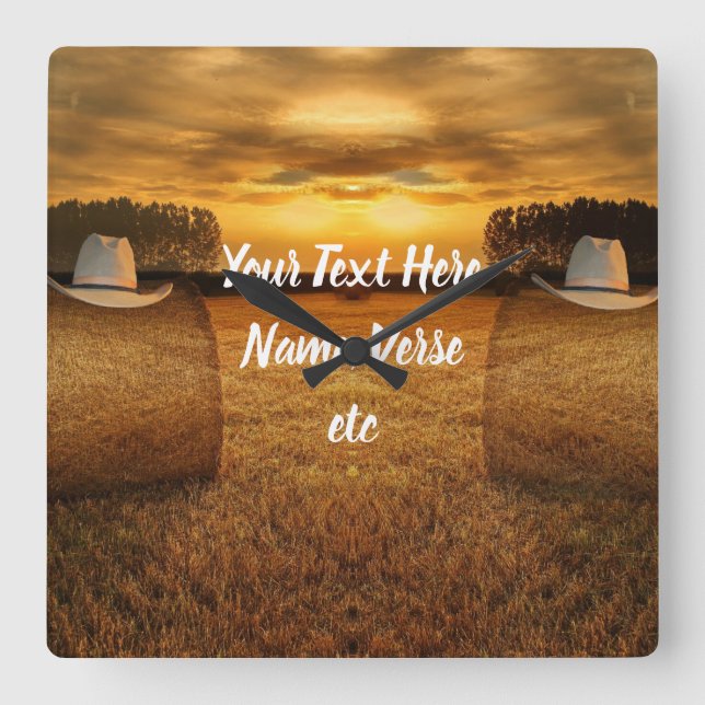 Horloge Carrée Cowboy (Recto)