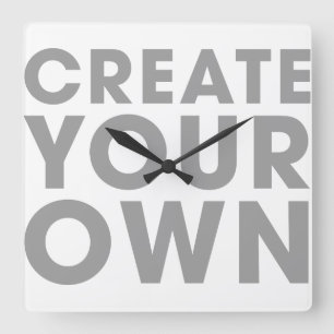Horloge Carrée Create Your Own Clock