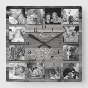 Horloge Carrée Create Your Own Family Keepsake Square Wall Clock