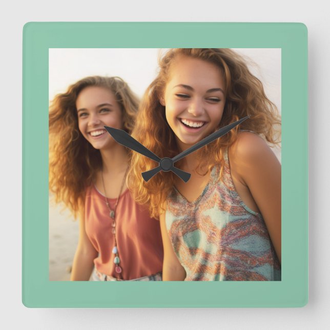 Horloge Carrée Créez votre propre art Instagram (Recto)