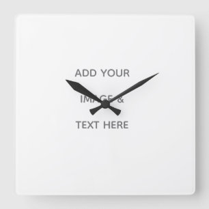 Horloge Carrée Créez votre propre blanc 