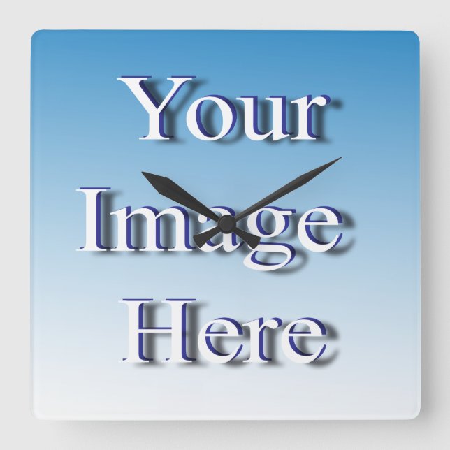 Horloge Carrée 🤍 Créez votre propre Modèle personnalisé (Recto)