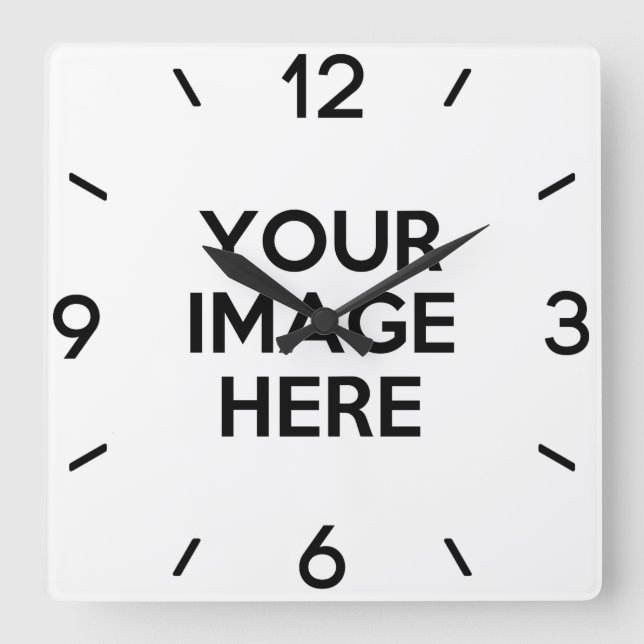 Horloge Carrée Créez votre propre personnalisation (Recto)
