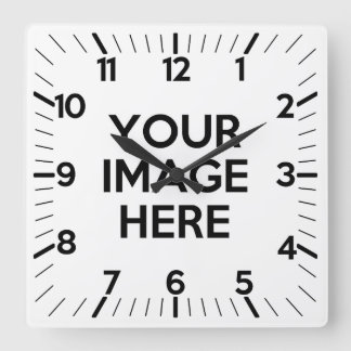 Horloge Carrée Créez votre propre personnalisation