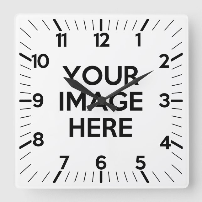 Horloge Carrée Créez votre propre personnalisation (Recto)