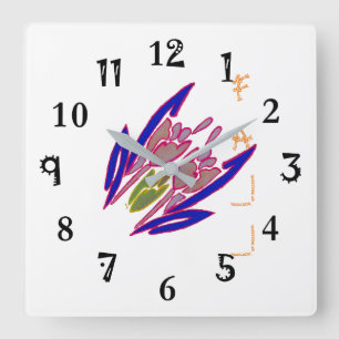 Horloge Carrée Crète ton automne Fête de l'Automne Saisons de l'a