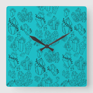 Horloge Carrée Cristaux