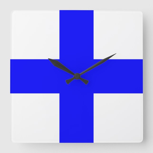HORLOGE CARRÉE CROIX BLUE XRAY (Recto)