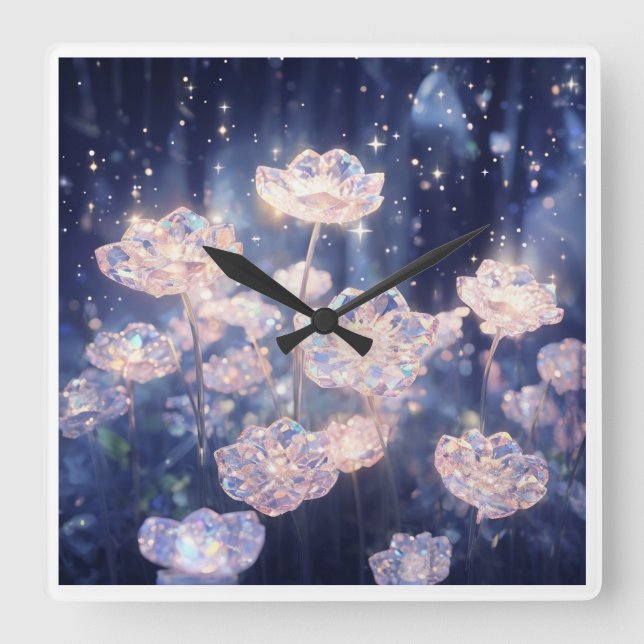 Horloge Carrée Crystal Bloom (Recto)