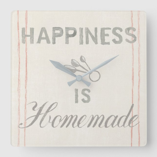 Horloge Carrée Cuisine vitrée VIII (Recto)