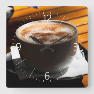 Horloge Carrée Cup of coffee