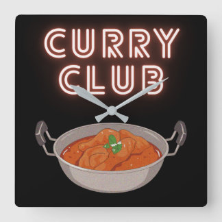 Horloge Carrée Curry Club