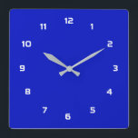 Horloge Carrée Custom Colors Police Number Text Name Personalized<br><div class="desc">Belles couleurs personnalisables Horloge - Choisissez / ajoutez vos couleurs arrière - plans et numériques préférées !  
Choisissez Vos Polices Numériques Uniques !
Ajoutez votre texte / nom / date / logo / image ...  ou sinon :)Profitez - Soyez heureux - Soyez en santé !</div>